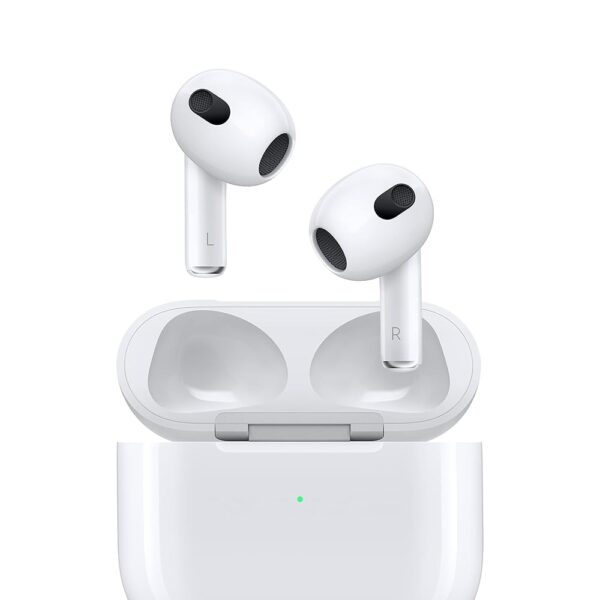 Apple AirPods (3rd Generation) Wireless Earbuds with MagSafe Charging Case. Spatial Audio, Sweat and Water Resistant, Up to 30 Hours of Battery Life. Bluetooth Headphones for...