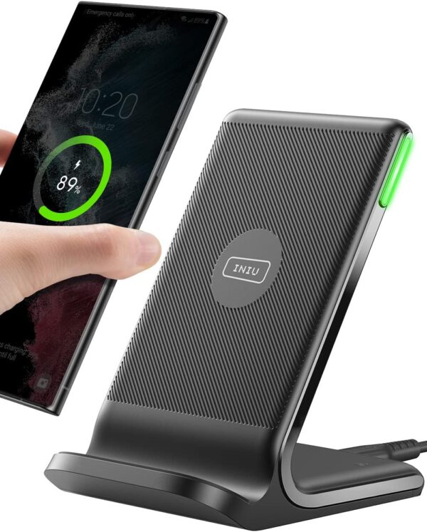 INIU Wireless Charger, 15W Fast Qi-Certified Wireless Charging Station with Sleep-Friendly Adaptive Light Compatible with iPhone 16 15 14 13 Pro XS 8 Plus Samsung Galaxy S23 S22... INIU Wireless Charger, 15W Fast Qi-Certified Wireless Charging Station with Sleep-Friendly Adaptive Light Compatible with iPhone 16 15 14 13 Pro XS 8 Plus Samsung Galaxy S23 S22...