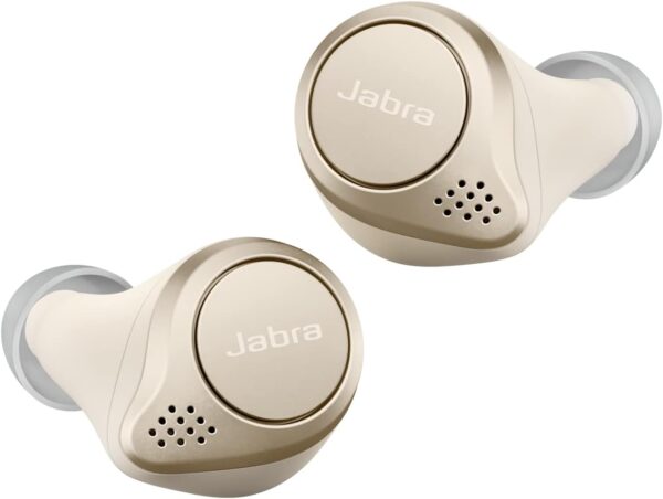 Jabra Elite 75t Earbuds – True Wireless Earbuds with Charging Case, Gold Beige – Active Noise Cancelling Bluetooth Earbuds with a Comfortable, Secure Fit, Long Battery Life,...