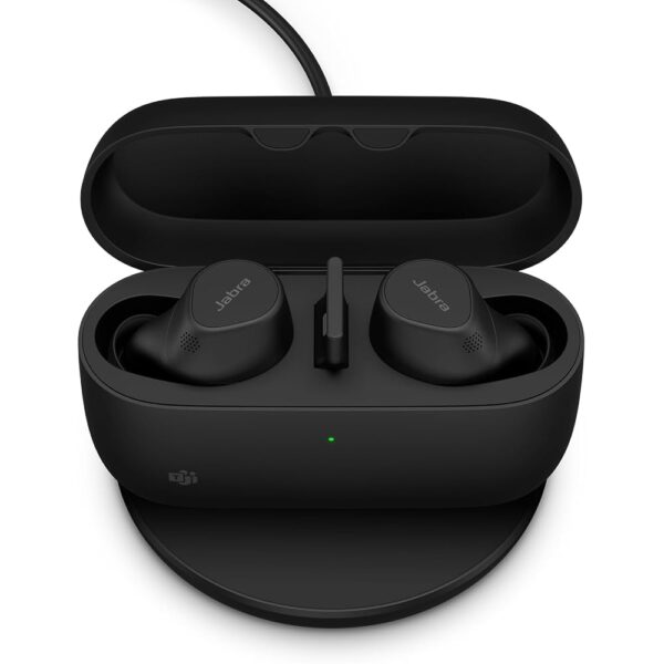 Jabra Evolve2 True Wireless in-Ear Bluetooth Earbuds with Wireless Charging Pad - Active Noise Cancellation, MultiSensor Voice Technology - MS Teams Certified, Works with All...