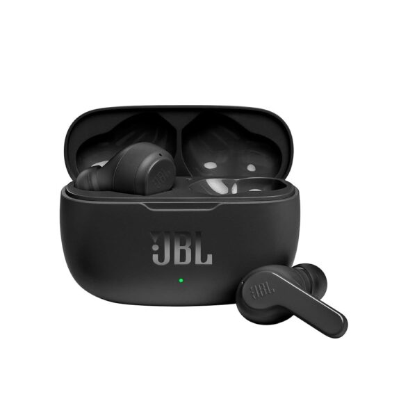 JBL Vibe 200TWS - True Wireless Earbuds, 20 hours of combined playback, JBL Deep Bass Sound, Comfort-fit, IPX2 rating, Pocket friendly (Black) JBL Vibe 200TWS - True Wireless Earbuds, 20 hours of combined playback, JBL Deep Bass Sound, Comfort-fit, IPX2 rating, Pocket friendly (Black)