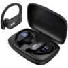 occiam Wireless Earbuds Bluetooth Headphones 48H Play Back Earphones in Ear Waterproof with Microphone LED Display for Sports Running Workout Black