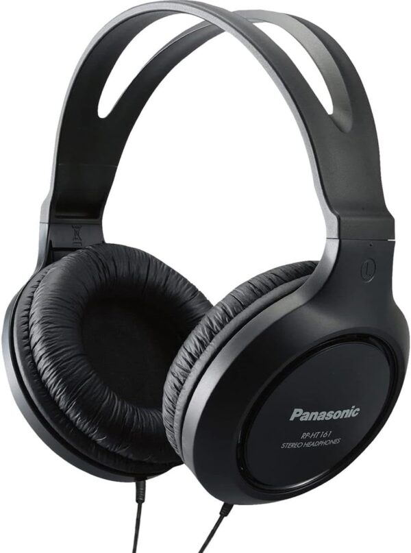 Panasonic Headphones, Lightweight Over the Ear Wired Headphones with Clear Sound and XBS for Extra Bass, Long Cord, 3.5mm Jack for Phones and Laptops – RP-HT161-K (Black) Panasonic Headphones, Lightweight Over the Ear Wired Headphones with Clear Sound and XBS for Extra Bass, Long Cord, 3.5mm Jack for Phones and Laptops – RP-HT161-K (Black)