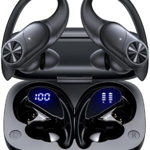 PocBuds Bluetooth Headphones Wireless Earbuds 80hrs Playtime Wireless Charging Case Digital Display Sports Ear Buds with Earhook Deep Bass IPX7 Waterproof Over-Ear Earphones for... PocBuds Bluetooth Headphones Wireless Earbuds 80hrs Playtime Wireless Charging Case Digital Display Sports Ear Buds with Earhook Deep Bass IPX7 Waterproof Over-Ear Earphones for...