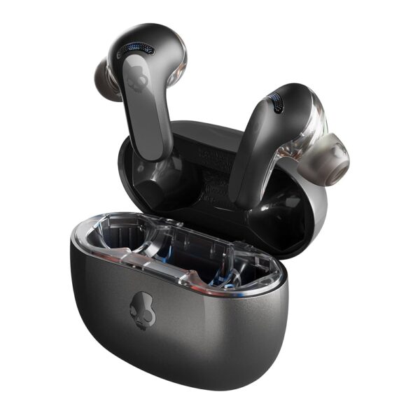 Skullcandy Rail ANC In-Ear Noise cancelling Wireless Earbuds, 27 Hr Battery, Microphone, Works with iPhone Android and Bluetooth Devices - True Black Skullcandy Rail ANC In-Ear Noise cancelling Wireless Earbuds, 27 Hr Battery, Microphone, Works with iPhone Android and Bluetooth Devices - True Black