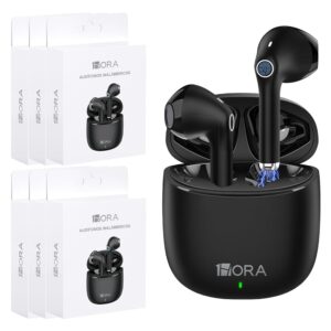 1 Hora 6 Packs Wireless Earbuds Bluetooth 5.3, Sports Headphones Deep Bass in-Ear Earphones, Premium Sound with Charging Case, Compatible with iPhone, Android Smartphone,... 1 Hora 6 Packs Wireless Earbuds Bluetooth 5.3, Sports Headphones Deep Bass in-Ear Earphones, Premium Sound with Charging Case, Compatible with iPhone, Android Smartphone,...