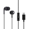 Amazon Basics USB-C Wired Earbuds with Microphone, In Ear Headphones, 4.2 ft long cable, S/M/L Ear Tips, One size, Black Amazon Basics USB-C Wired Earbuds with Microphone, In Ear Headphones, 4.2 ft long cable, S/M/L Ear Tips, One size, Black