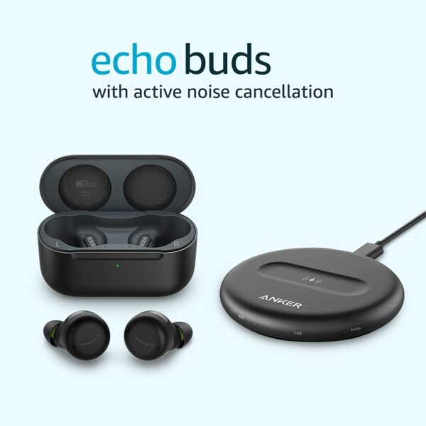 Amazon Echo Buds with Active Noise Cancellation (newest model), Wireless earbuds with active noise cancellation and Alexa, Wireless charging case and made for Amazon wireless... Amazon Echo Buds with Active Noise Cancellation (newest model), Wireless earbuds with active noise cancellation and Alexa, Wireless charging case and made for Amazon wireless...