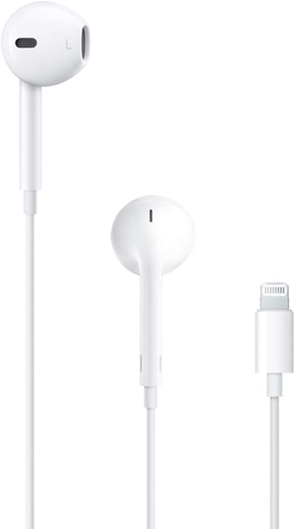 Apple EarPods Headphones with Lightning Connector, Wired Ear Buds for iPhone with Built-in Remote to Control Music, Phone Calls, and Volume Apple EarPods Headphones with Lightning Connector, Wired Ear Buds for iPhone with Built-in Remote to Control Music, Phone Calls, and Volume