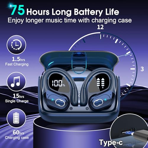 Aptkdoe HD65 Wireless Earbuds Review Deep Bass Bluetooth 5.4 Sport Headphones