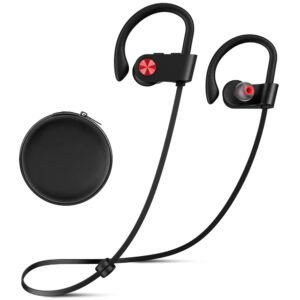 Bluetooth Headphones, Bluetooth 5.3 IPX7 Waterproof Wireless Sports Earbuds for Workout Gym, 16 Hrs Playtime Running Headphones with Noise Cancelling Mic, HiFi Bass Stereo...