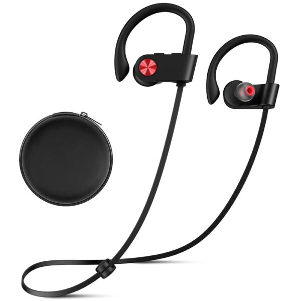 Bluetooth Headphones, Bluetooth 5.3 IPX7 Waterproof Wireless Sports Earbuds for Workout Gym, 16 Hrs Playtime Running Headphones with Noise Cancelling Mic, HiFi Bass Stereo...