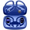 bmani Wireless Earbuds Bluetooth Headphones 48hrs Play Back Sport Earphones with LED Display Over-Ear Buds with Earhooks Built-in Mic Headset for Workout Blue bmani Wireless Earbuds Bluetooth Headphones 48hrs Play Back Sport Earphones with LED Display Over-Ear Buds with Earhooks Built-in Mic Headset for Workout Blue