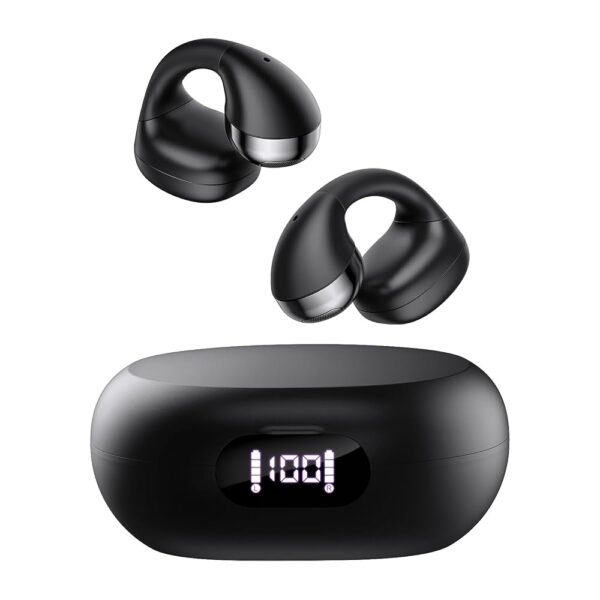 CXK Open Ear Headphones, Bluetooth 5.4 Clip on Earbuds Flexible Ear Clip Design Headphones with LED Digital Display 30H Playtime Lightweight Comfort Bluetooth Earbuds for Workout CXK Open Ear Headphones, Bluetooth 5.4 Clip on Earbuds Flexible Ear Clip Design Headphones with LED Digital Display 30H Playtime Lightweight Comfort Bluetooth Earbuds for Workout