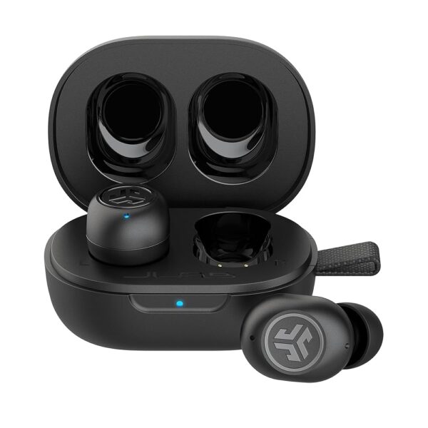 JLab JBuds Mini True Wireless Bluetooth Earbuds + Charging Case, Charcoal Black, IP55 Sweat and Dust Proof, Bluetooth Multipoint, Be Aware Audio, 3 EQ Sound Settings, Crystal... JLab JBuds Mini True Wireless Bluetooth Earbuds + Charging Case, Charcoal Black, IP55 Sweat and Dust Proof, Bluetooth Multipoint, Be Aware Audio, 3 EQ Sound Settings, Crystal...