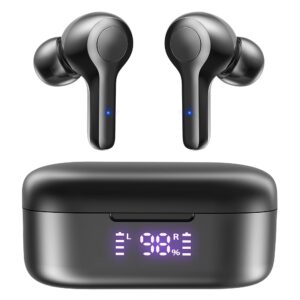 MOZOTER Bluetooth 5.3 Wireless Earbuds,Deep Bass Loud Sound Clear Call Noise Cancelling with 4 Microphones in-Ear Headphones with Wireless Charging Case Compatible for iPhone... MOZOTER Bluetooth 5.3 Wireless Earbuds,Deep Bass Loud Sound Clear Call Noise Cancelling with 4 Microphones in-Ear Headphones with Wireless Charging Case Compatible for iPhone...