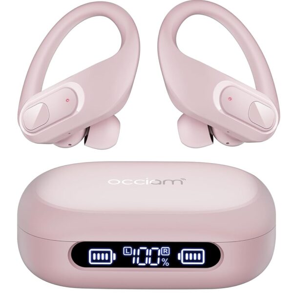 occiam Wireless Earbuds Bluetooth Headphones 96Hrs Playback Sport Ear Buds with Earhooks Microphone in-Ear Earphones Stereo Sound for Laptop Pad Phones Workout Running Exercise... occiam Wireless Earbuds Bluetooth Headphones 96Hrs Playback Sport Ear Buds with Earhooks Microphone in-Ear Earphones Stereo Sound for Laptop Pad Phones Workout Running Exercise...