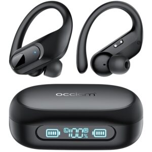 occiam Wireless Earbuds Bluetooth Headphones Ear Buds 96Hrs Playback Sport Over-Ear Waterproof Wireless Headphones Earphones with Earhooks ENC Mics Clear Call for Sport Running... occiam Wireless Earbuds Bluetooth Headphones Ear Buds 96Hrs Playback Sport Over-Ear Waterproof Wireless Headphones Earphones with Earhooks ENC Mics Clear Call for Sport Running...