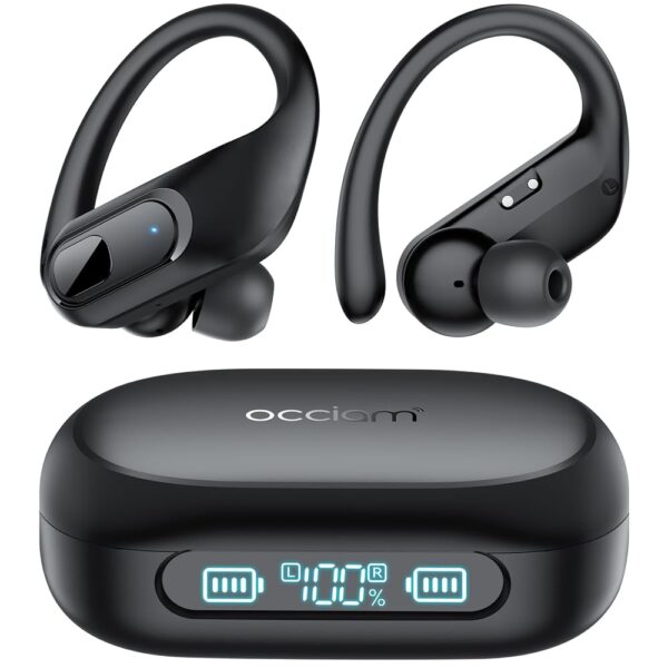 occiam Wireless Earbuds Bluetooth Headphones Ear Buds 96Hrs Playback Sport Over-Ear Waterproof Wireless Headphones Earphones with Earhooks ENC Mics Clear Call for Sport Running... occiam Wireless Earbuds Bluetooth Headphones Ear Buds 96Hrs Playback Sport Over-Ear Waterproof Wireless Headphones Earphones with Earhooks ENC Mics Clear Call for Sport Running...