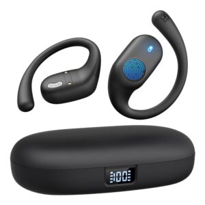 Open Ear Headphones, Bluetooth Headphones 5.3 Sports with Smart Digital Display, 36H Playtime, IP54 Waterproof, Wireless Earbuds Lightweight Design Fit Cycling, Running, Workout... Open Ear Headphones, Bluetooth Headphones 5.3 Sports with Smart Digital Display, 36H Playtime, IP54 Waterproof, Wireless Earbuds Lightweight Design Fit Cycling, Running, Workout...
