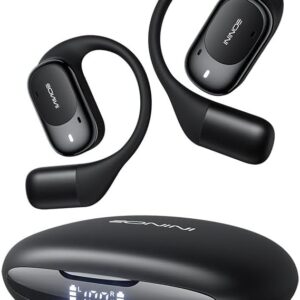 Open Ear Headphones – Wireless Bluetooth Earbuds with Smart Power Display, 40H Playtime, Clear Calls, Comfortable Ear Hooks, IPX5 Waterproof Over Earbuds for Sports, Workout,...