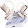 Open Ear Wireless Bluetooth Headphones, Pain-Free Air Conduction Ear Buds with LED Digital Display Charging Case, Sweat Resistant for Running, Safe Driving, and Extended Daily Use Open Ear Wireless Bluetooth Headphones, Pain-Free Air Conduction Ear Buds with LED Digital Display Charging Case, Sweat Resistant for Running, Safe Driving, and Extended Daily Use