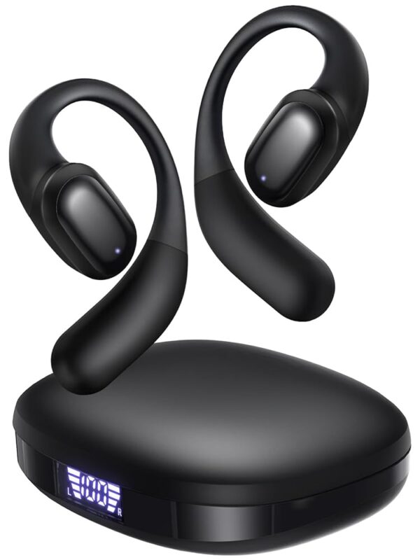 PSIER Open Ear Headphones, Air Conduction Headphones with Mic Bluetooth 5.3 Wireless Premium Stereo Sound Earbuds with 40H Playtime & Digital Display, IPX6 Earbuds for Running... PSIER Open Ear Headphones, Air Conduction Headphones with Mic Bluetooth 5.3 Wireless Premium Stereo Sound Earbuds with 40H Playtime & Digital Display, IPX6 Earbuds for Running...