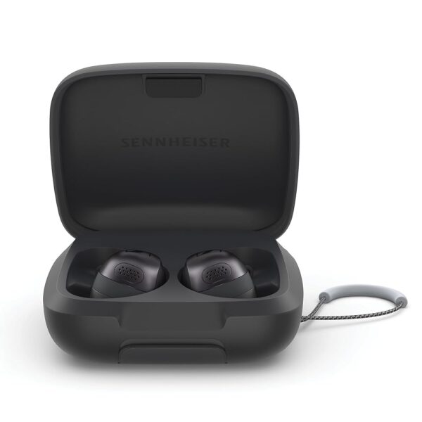 Sennheiser Momentum Sport Earbuds with Sport Sound Tuning and Adaptive ANC, Secure Fit, 24-Hour Battery Life, Fitness Tracker for Body Performance Data - Graphite