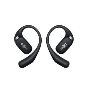 SHOKZ OpenFit - Open-Ear True Wireless Bluetooth Headphones with Microphone, Earbuds with Earhooks, Sweat Resistant, Fast Charging, 28HRS Playtime, Compatible with iPhone &...