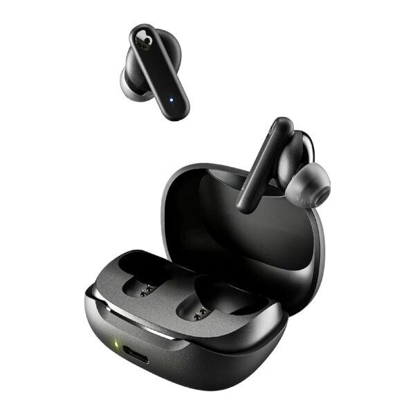 Skullcandy Smokin' Buds In-Ear Wireless Earbuds, 20 Hr Battery, 50% Renewable Plastics, Microphone, Works with iPhone Android and Bluetooth Devices - Black