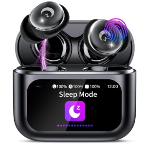 Sleep Earbuds Bluetooth 5.4 in Ear Smart Touch Screen Ear Buds, 48H Playtime Mini Sleep Headphones Small Design for Side Sleepers, Crystal-Clear Calls, 5 EQ Modes, IPX7...
