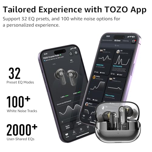 TOZO Crystal Pods Wireless Earbuds Review Hybrid ANC and Immersive Sound Experience