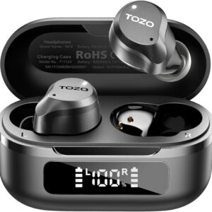 TOZO Hybrid Active Noise Cancelling Wireless Earbuds, 6 Mics ENC Clear Call, IPX8 Waterproof, in Ear Bluetooth 5.3 Headphones Stereo Bass Ear Buds 59H Playtime with LED Display... TOZO Hybrid Active Noise Cancelling Wireless Earbuds, 6 Mics ENC Clear Call, IPX8 Waterproof, in Ear Bluetooth 5.3 Headphones Stereo Bass Ear Buds 59H Playtime with LED Display...