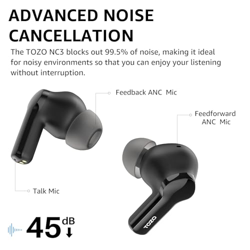 TOZO NC3 Active Noise Cancelling Wireless Earbuds Review Best for Long Playtime and Clear Calls