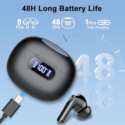 Wekily S50 Wireless Earbuds Review Powerful Bass Noise Cancelling Bluetooth 5.3 Headphones