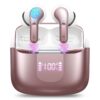Wireless Bluetooth Headphones 5.3 NEW 40H Earbuds Bass Stereo Earphones Noise Cancelling with 4 ENC Mic, in-Ear Bluetooth Earbud USB-C LED Display IP7 Waterproof Sport for...