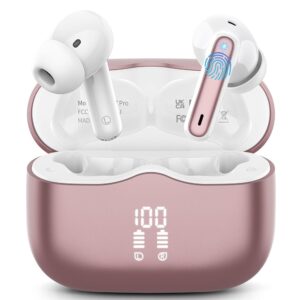Wireless Earbud, Bluetooth 5.3 Headphones Deep Bass with 4 HD Mics, Wireless Headphones in Ear 40H Playtime, Bluetooth Earphones with Light Weight, IP7 Waterproof Ear Buds for...