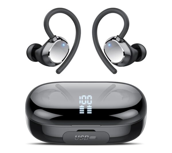 Wireless Earbuds, 128Hrs Bluetooth 5.3 Headphones Sport, Bluetooth Earbuds with ENC Noise Canceling Mic, Bass Stereo Wireless Earphones, IP7 Waterproof Over Ear Buds with... Wireless Earbuds, 128Hrs Bluetooth 5.3 Headphones Sport, Bluetooth Earbuds with ENC Noise Canceling Mic, Bass Stereo Wireless Earphones, IP7 Waterproof Over Ear Buds with...
