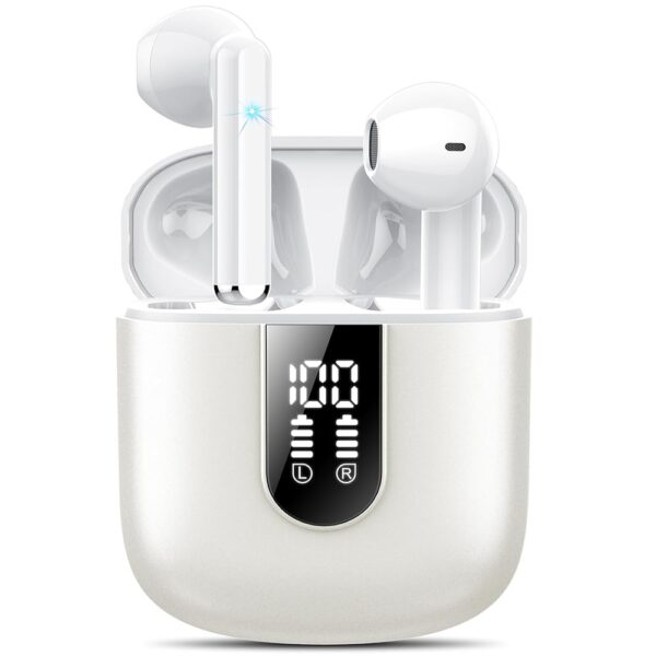 Wireless Earbuds 2024 Bluetooth 5.3 Headphones with HD Mic HiFi Stereo Sound, Wireless Earphones with Dual LED Display Touch Control, IPX7 Waterproof 30H Playtime Mini Ear Buds... Wireless Earbuds 2024 Bluetooth 5.3 Headphones with HD Mic HiFi Stereo Sound, Wireless Earphones with Dual LED Display Touch Control, IPX7 Waterproof 30H Playtime Mini Ear Buds...