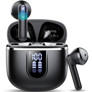 Wireless Earbuds, 2025 Bluetooth 5.4 Headphones in Ear Buds, 40H HiFi Stereo Bluetooth Earbuds with 4 ENC Noise Cancelling Mics, IP7 Waterproof Earphones with Dual LED Display... Wireless Earbuds, 2025 Bluetooth 5.4 Headphones in Ear Buds, 40H HiFi Stereo Bluetooth Earbuds with 4 ENC Noise Cancelling Mics, IP7 Waterproof Earphones with Dual LED Display...