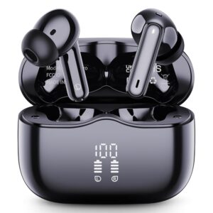Wireless Earbuds, 2025 Bluetooth 5.4 Headphones in Ear with 4 ENC Noise Cancelling Mic, New Wireless Earphones HiFi Stereo Deep Bass 40H Playtime, LED, In-Ear Bluetooth Ear Buds...
