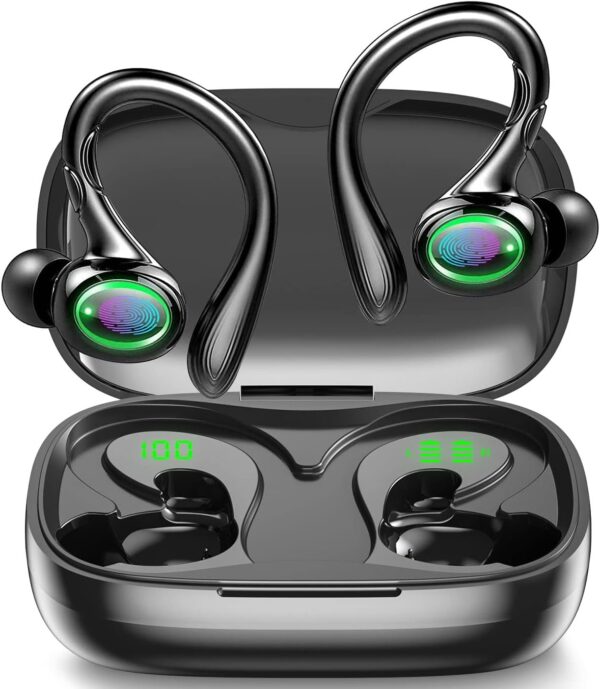 Wireless Earbuds, 60H Playback Bluetooth 5.3 Headphones,Noise Cancelling Wireless Headphones with LED Battery Display, Mics Clear Call, IPX7 Waterproof Bluetooth Earbuds for... Wireless Earbuds, 60H Playback Bluetooth 5.3 Headphones,Noise Cancelling Wireless Headphones with LED Battery Display, Mics Clear Call, IPX7 Waterproof Bluetooth Earbuds for...