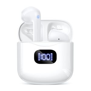 Wireless Earbuds Bluetooth 5.3 Headphones, 40Hrs Playback Stereo Ear Buds with LED Display Charging Case IPX7 Waterproof in-Ear Earphones with Mic for Phone Tablet Laptop... Wireless Earbuds Bluetooth 5.3 Headphones, 40Hrs Playback Stereo Ear Buds with LED Display Charging Case IPX7 Waterproof in-Ear Earphones with Mic for Phone Tablet Laptop...