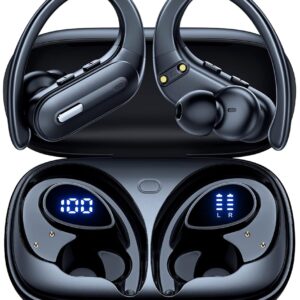 Wireless Earbuds Bluetooth 5.3 Headphones 90 Hrs Playtime Earbuds with Wireless Charging Case Power Display Over-Ear Earphones with Earhooks Waterproof Stereo Headset for... Wireless Earbuds Bluetooth 5.3 Headphones 90 Hrs Playtime Earbuds with Wireless Charging Case Power Display Over-Ear Earphones with Earhooks Waterproof Stereo Headset for...