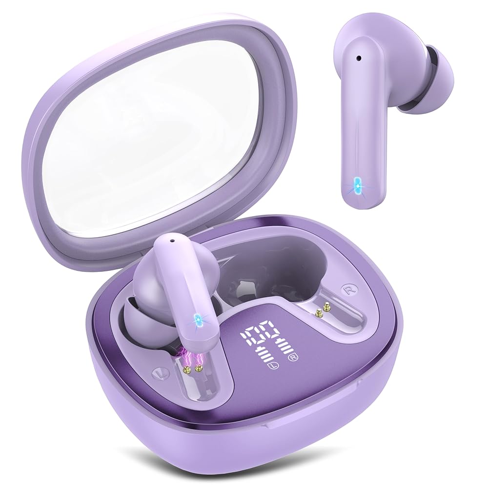 Wireless Earbuds, Bluetooth 5.3 Headphones HiFi Stereo, Wireless Earphones with ENC Noise Cancelling Mic, IP7 Waterproof Mini Bluetooth Earbuds, 48H, Touch Control Ear buds for...