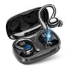Wireless Earbuds Bluetooth 5.3 Headphones Stereo Ear Buds, ENC Noise Cancelling Mic,IPX7 Waterproof Earphones with Hook for Android iOS Smart Phone Laptop Computer Sports - Black Wireless Earbuds Bluetooth 5.3 Headphones Stereo Ear Buds, ENC Noise Cancelling Mic,IPX7 Waterproof Earphones with Hook for Android iOS Smart Phone Laptop Computer Sports - Black