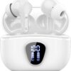 Wireless Earbuds, Bluetooth 5.4 Headphones HiFi Stereo, Bluetooth Earbuds with ENC Noise Cancelling Mic, IP7 Waterproof in Ear Earphones, 48H, LED Display Ear buds for Pad...