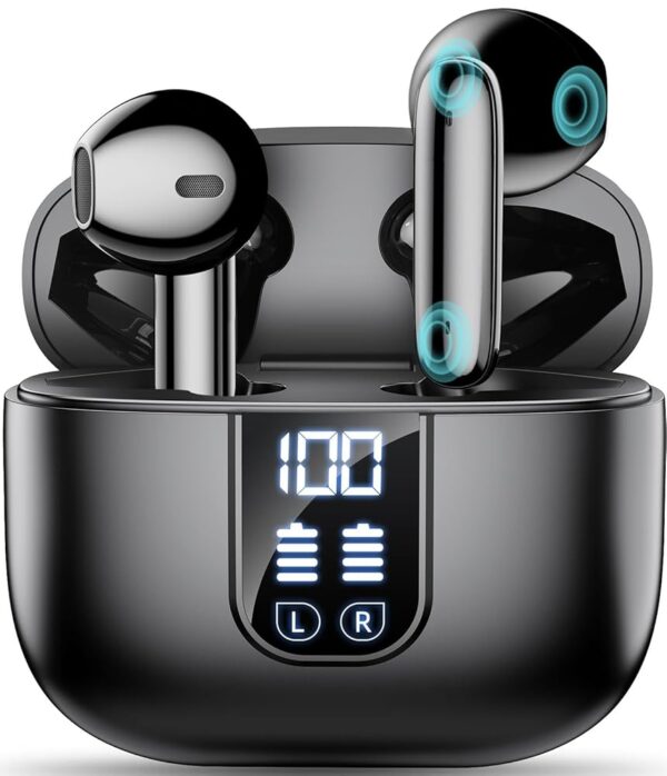 Wireless Earbuds Bluetooth 5.4 In Ear Buds 6 Mic ENC Noise Cancelling Clear Calls, Deep Bass HiFi Stereo Sound Earphones 35H Playtime LED Power Display IPX7 Waterproof... Wireless Earbuds Bluetooth 5.4 In Ear Buds 6 Mic ENC Noise Cancelling Clear Calls, Deep Bass HiFi Stereo Sound Earphones 35H Playtime LED Power Display IPX7 Waterproof...