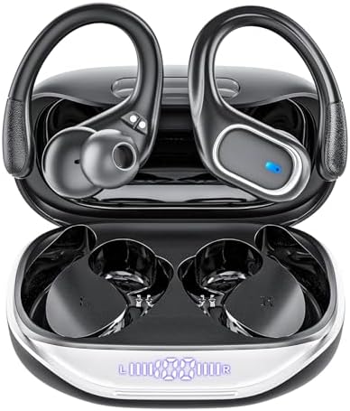 Wireless Earbuds Bluetooth Headphones 80Hrs Playtime Ear Buds IPX7 Waterproof Sports Earphones Wireless Charging Case Over-Ear Earhooks Headest Black Wireless Earbuds Bluetooth Headphones 80Hrs Playtime Ear Buds IPX7 Waterproof Sports Earphones Wireless Charging Case Over-Ear Earhooks Headest Black