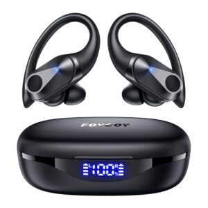 Wireless Earbuds Bluetooth Headphones 90Hrs Playtime Ear Buds IPX7 Waterproof Sports Earphones Wireless Charging Case Over-Ear Earhooks Headest